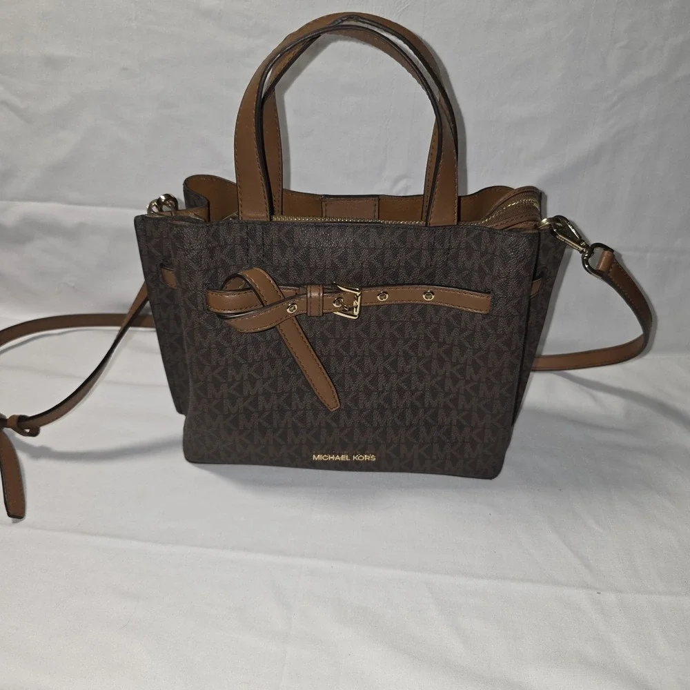 MICHAEL KORS EMILIA SMALL SATCHEL SHOULDER BAG